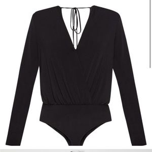 BCBG low V cut bodysuit